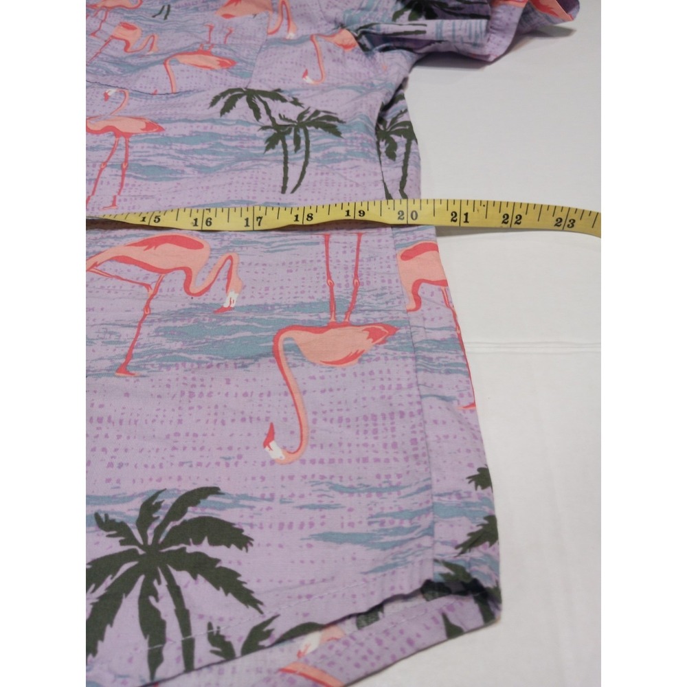 ORIGINAL USE Flamingo Hawaiian Camp‎ Tropical Sz M Men's S/S Button Up Shirt - Picture 6 of 8